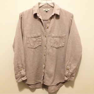 Madewell Cotton Flannel Shacket Purple Women’s Size Small